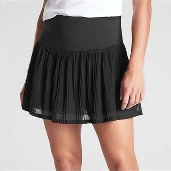 Athleta black A Game Mesh Skort 13.5 XS tennis golf pickleball skirt - Picture 2 of 7